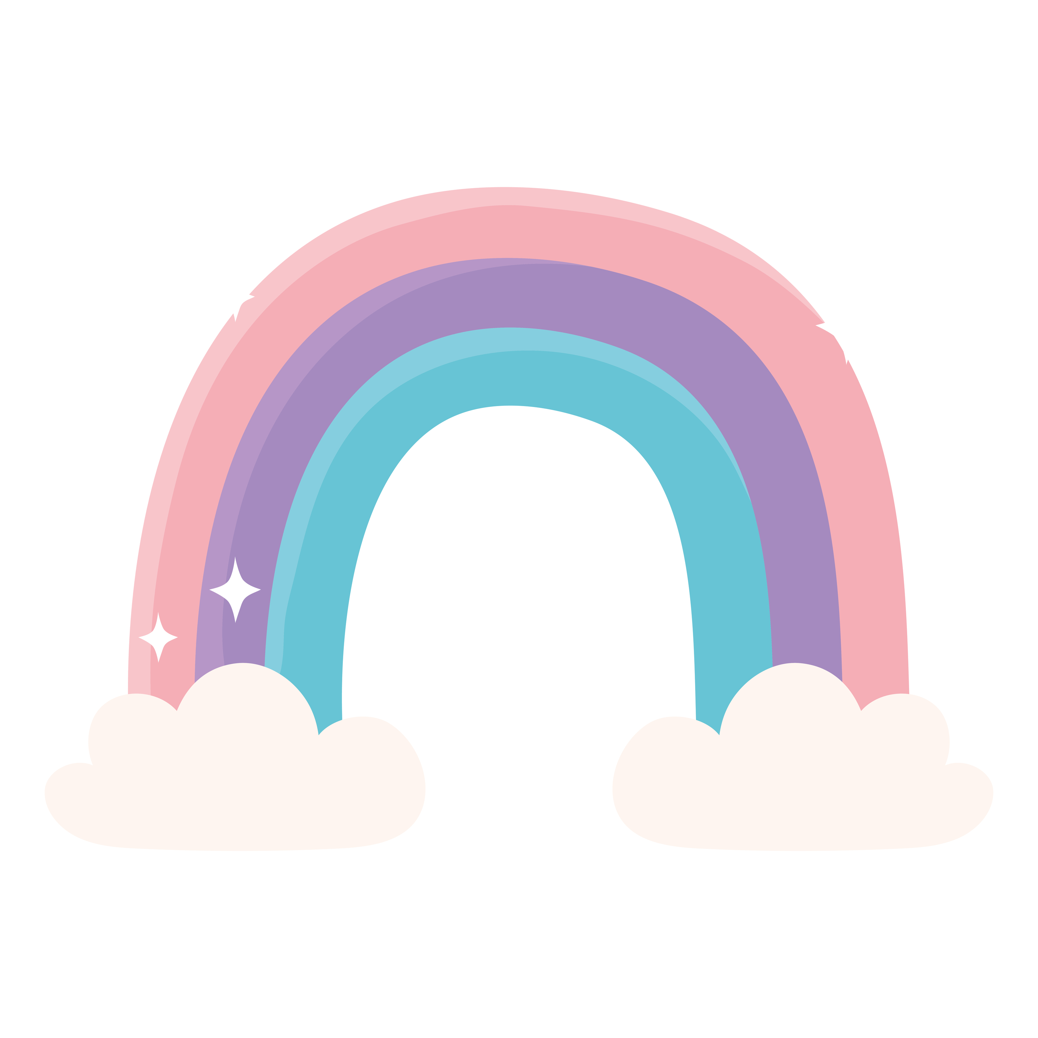 rainbow and clouds 5251561 Vector Art at Vecteezy