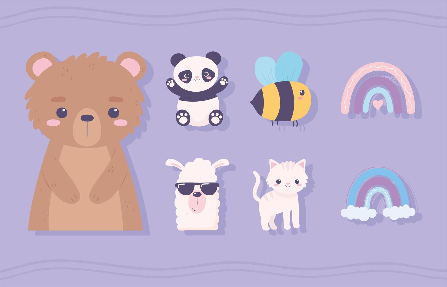 cute little animals vector