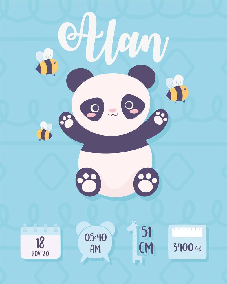 panda newborn metric vector