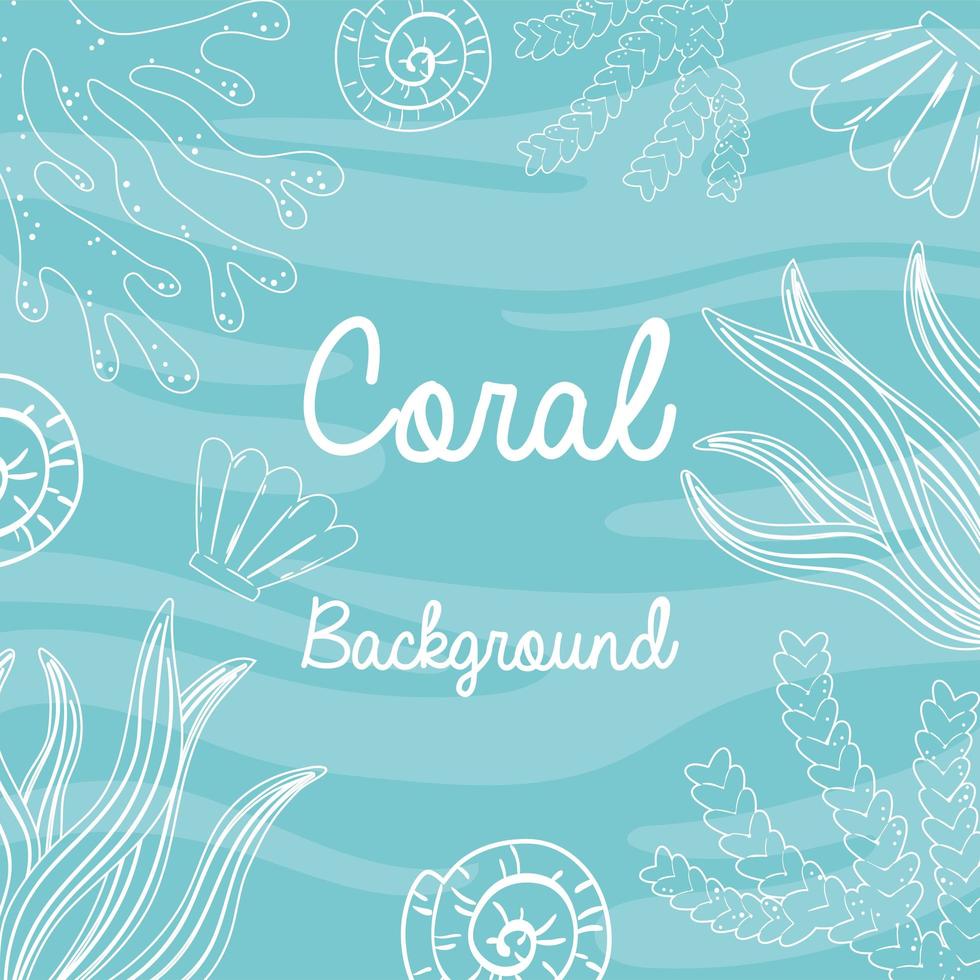 coral decoration background vector