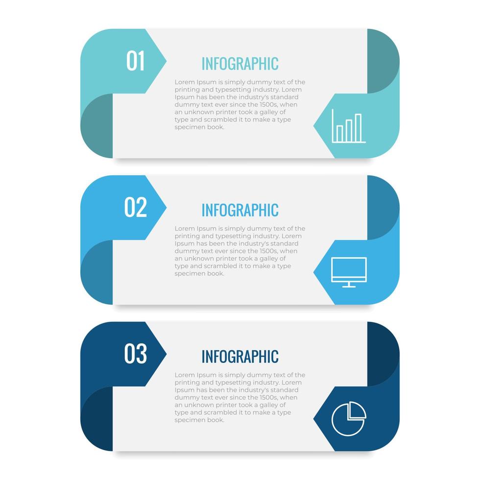 Presentation business infographic template with 3 options vector