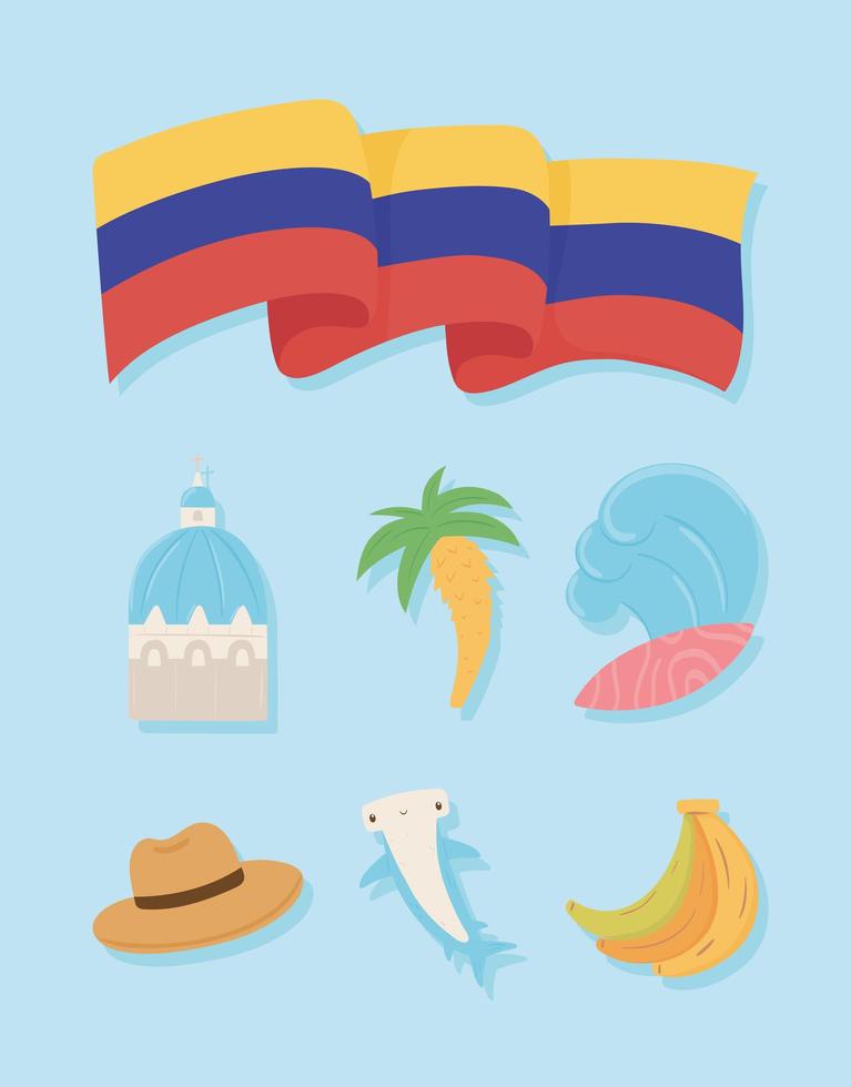 ecuador attributes and culture vector