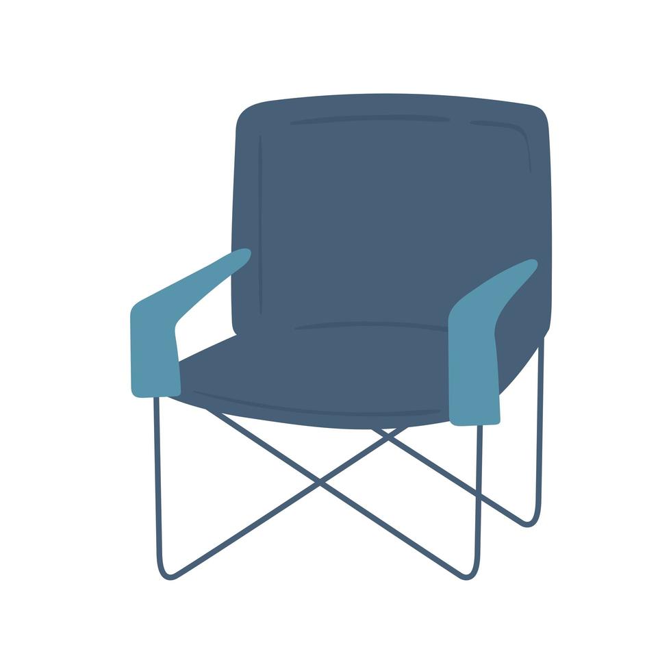camping chair equipment vector