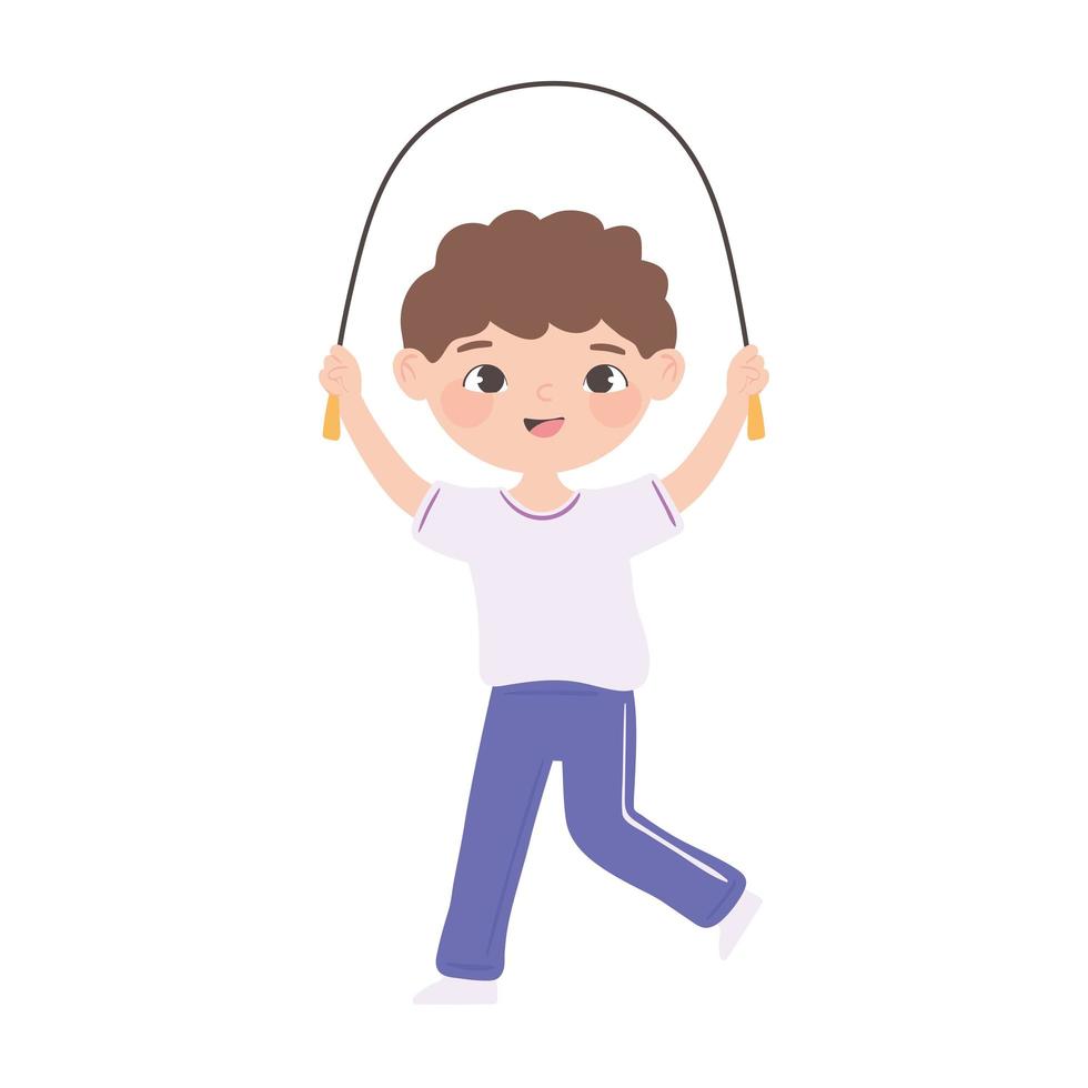 boy skipping with rope 5252023 Vector Art at Vecteezy