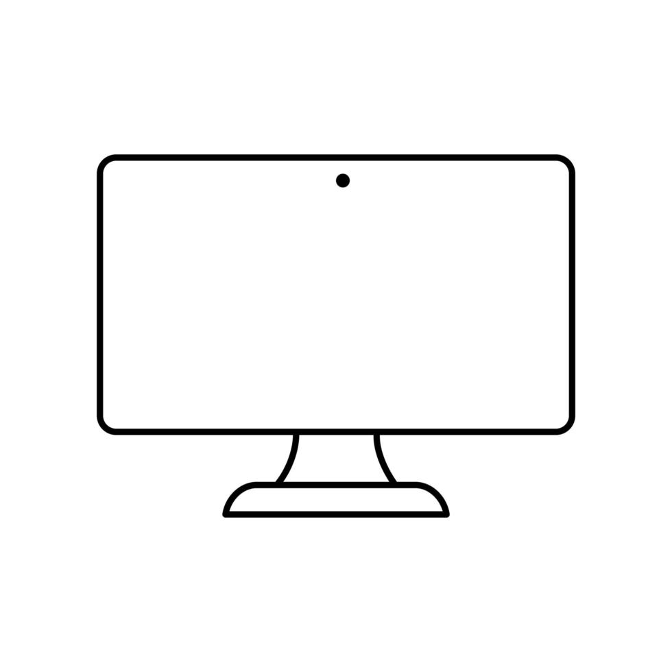 icono de monitor de computadora vector