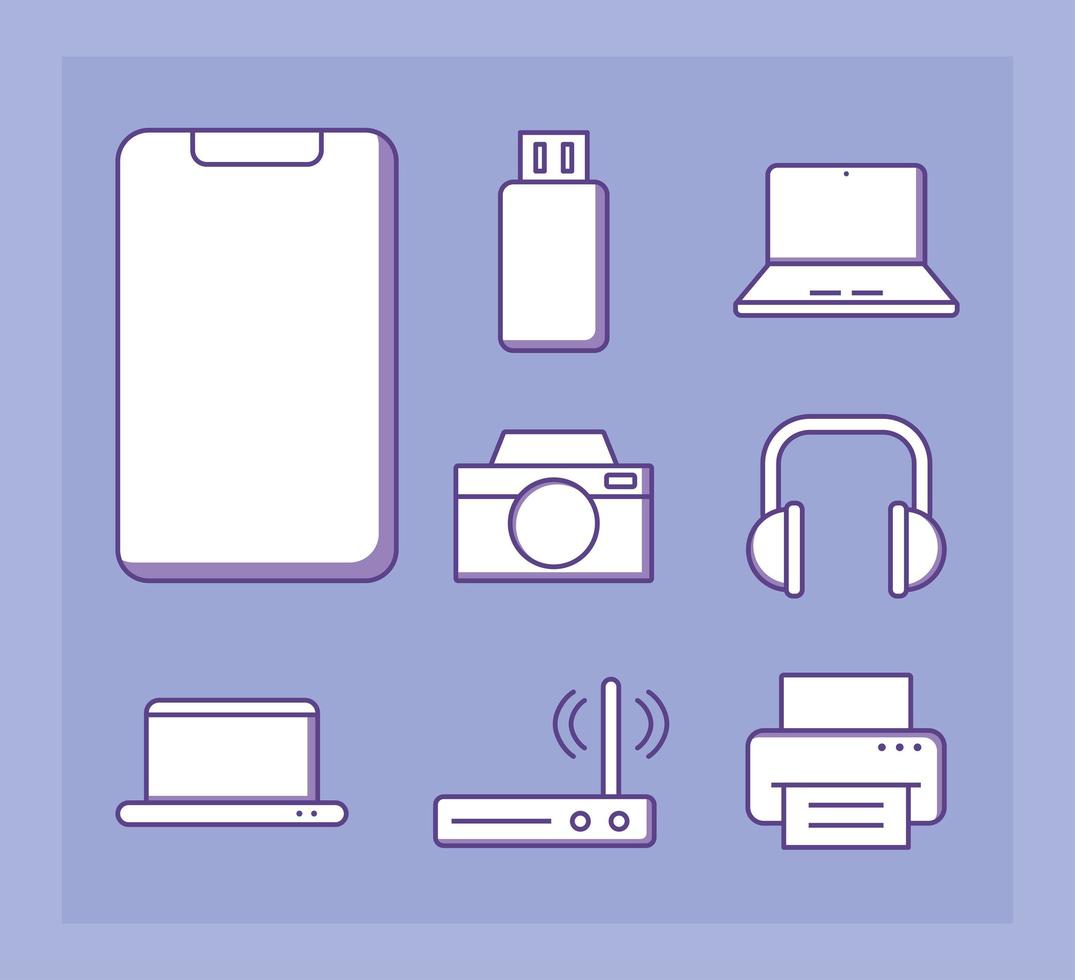 laptop gadgets technology vector