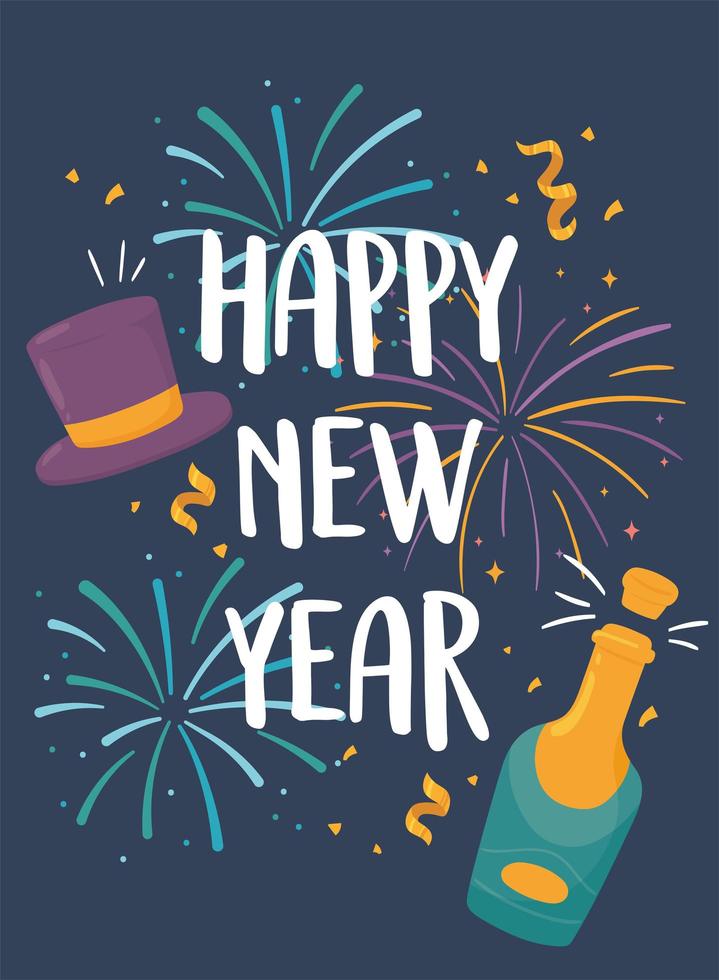 happy new year 2022 card vector