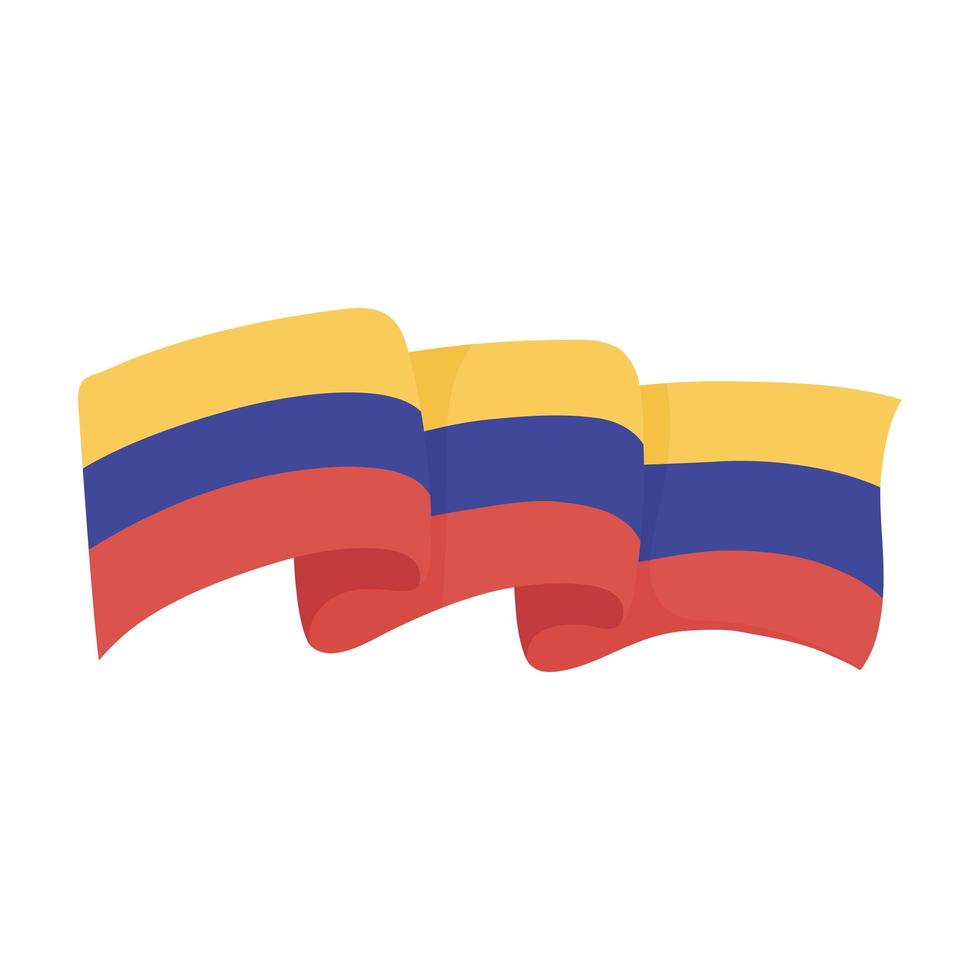 waving flag of ecuador vector