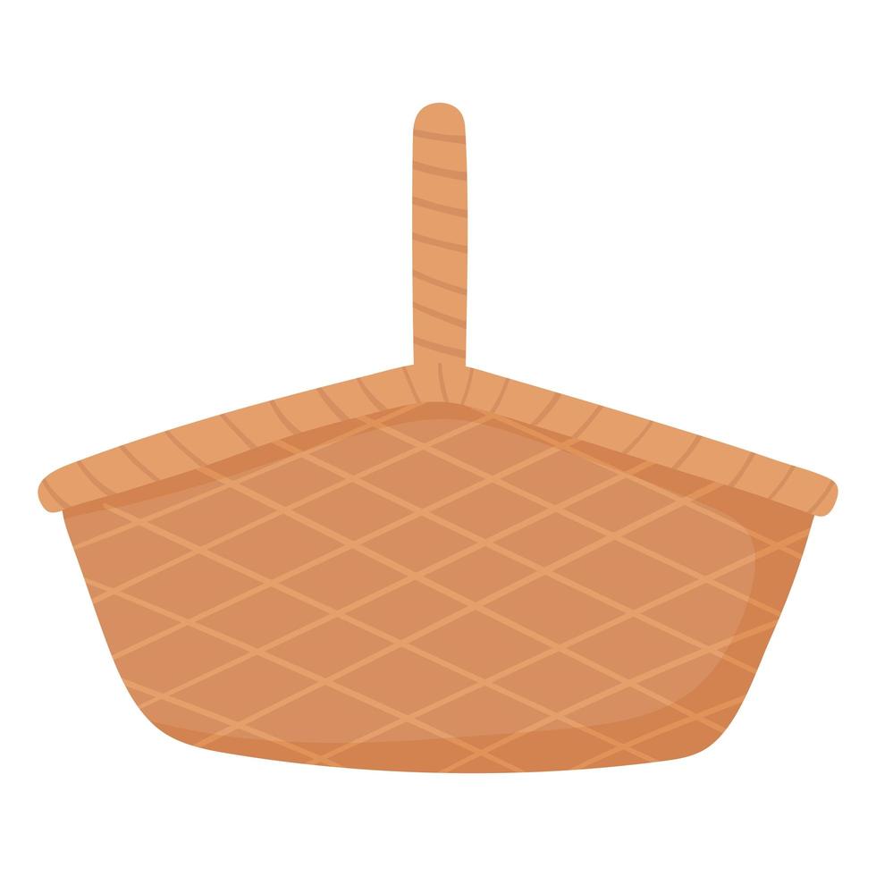 wicker basket icon vector