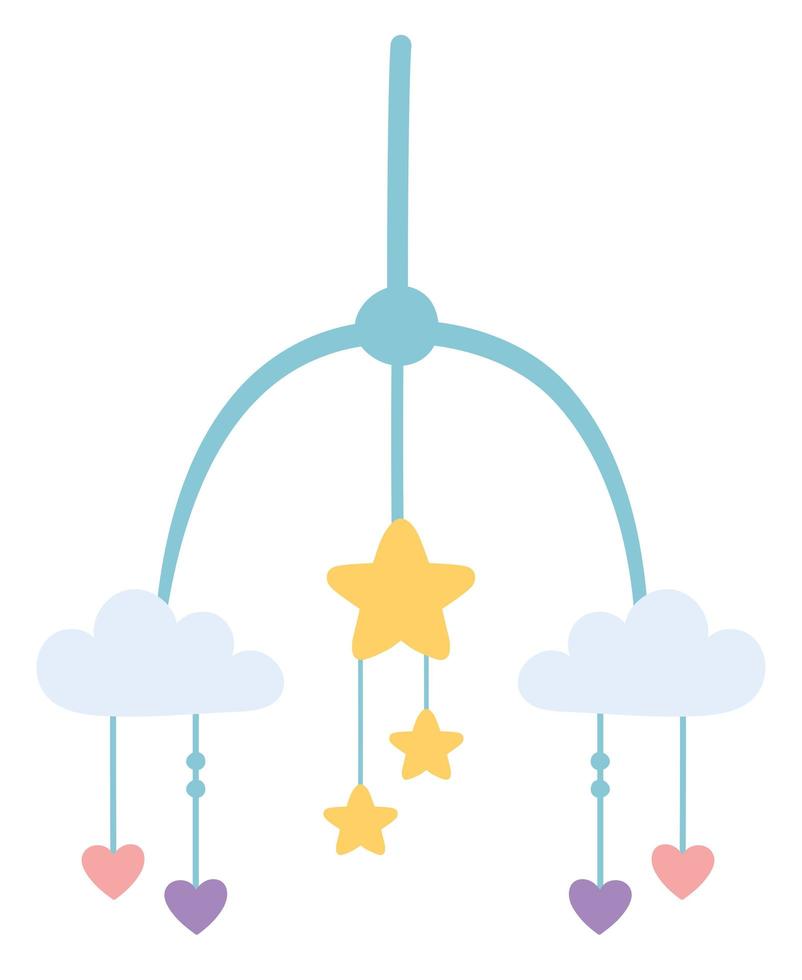 baby crib mobile vector