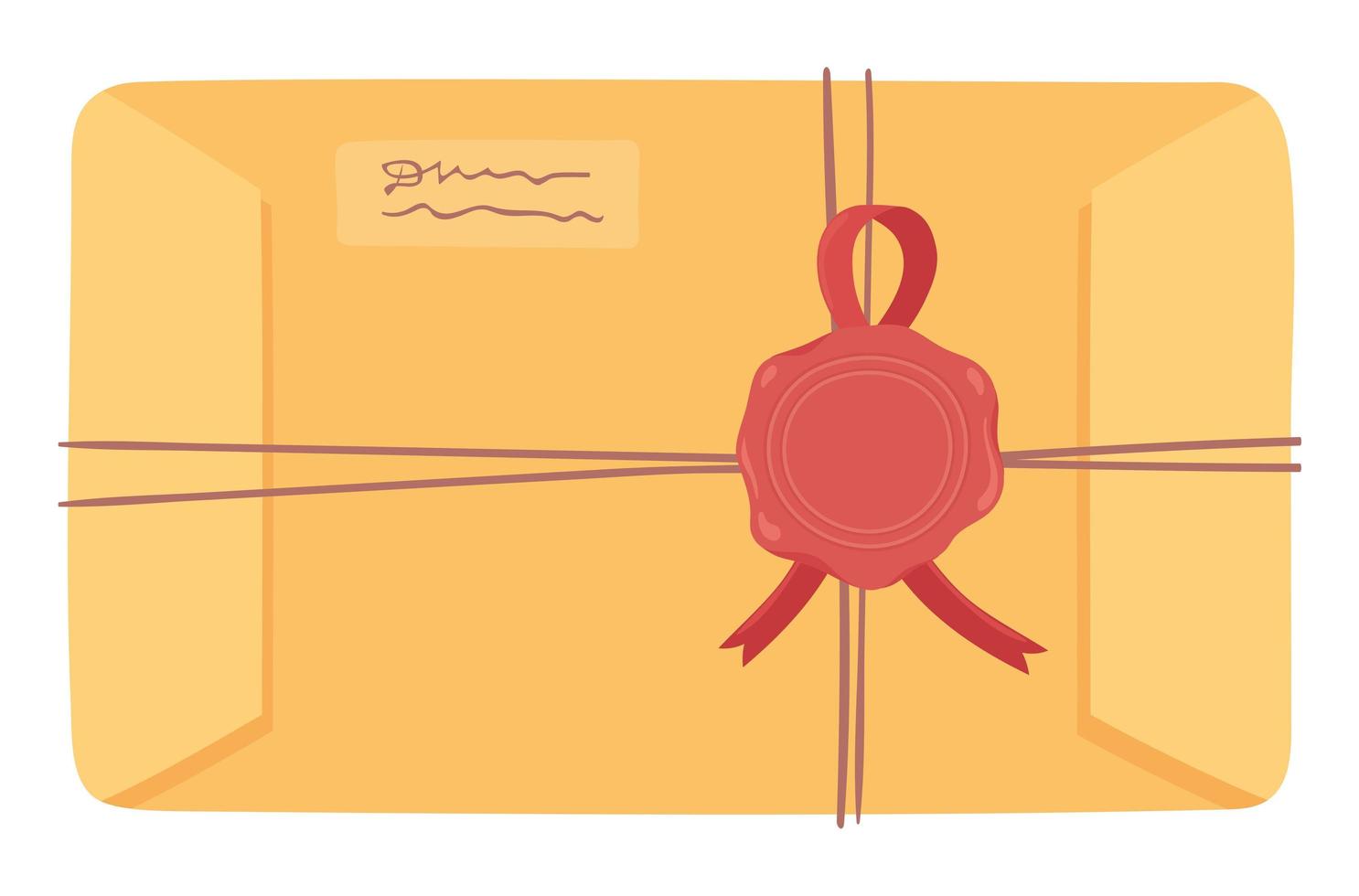 envelope and seal wax vector