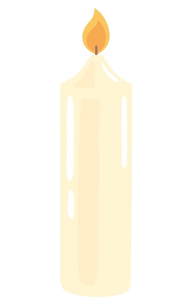 burning candle light vector