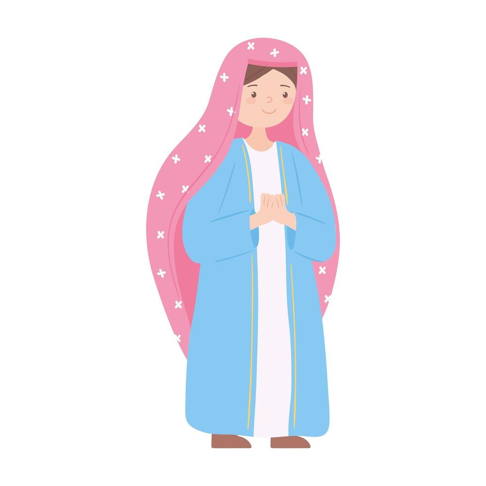 cute mary character vector