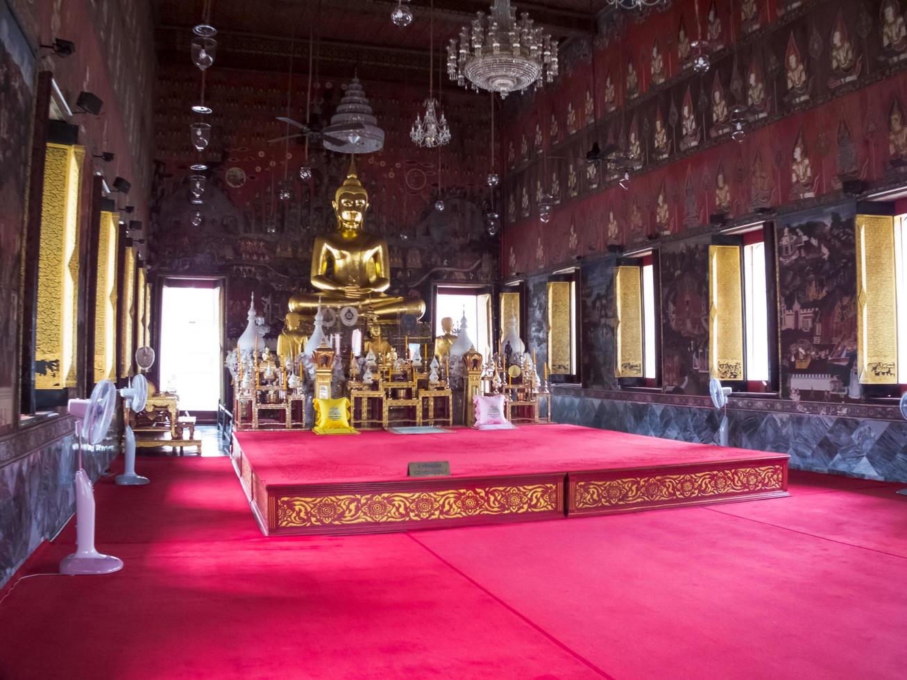 Wat Saket Ratcha Wora Maha Wihan BANGKOK THAILAND28 NOVEMBER 2018Rama Is grandson King Rama III 17871851 decided to build a chedi of huge dimensions inside Wat Saket phu khao Golden Mountain photo