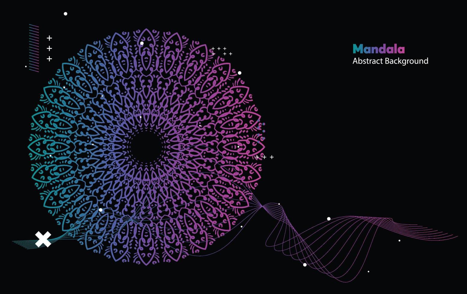 mandala con formas geométricas. antecedentes. ilustración vectorial mandala. concepto digital futurista vector