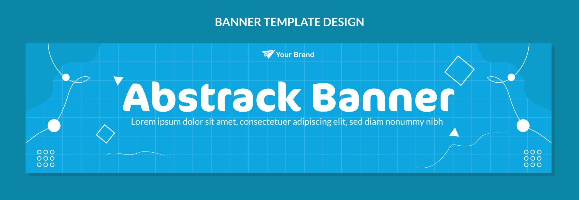 plantilla de banner con color azul vector