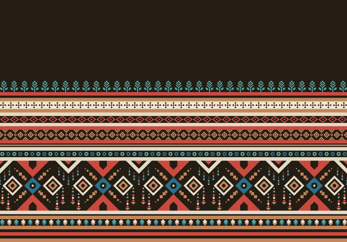 Geometric ethnic oriental pattern background. Design for texture, wrapping, clothing, batik, fabric, wallpaper and background. Pattern embroidery design. vector