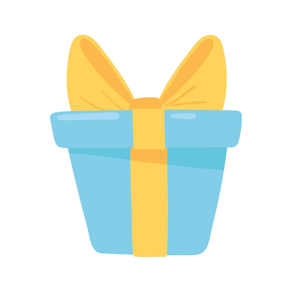 blue gift box vector