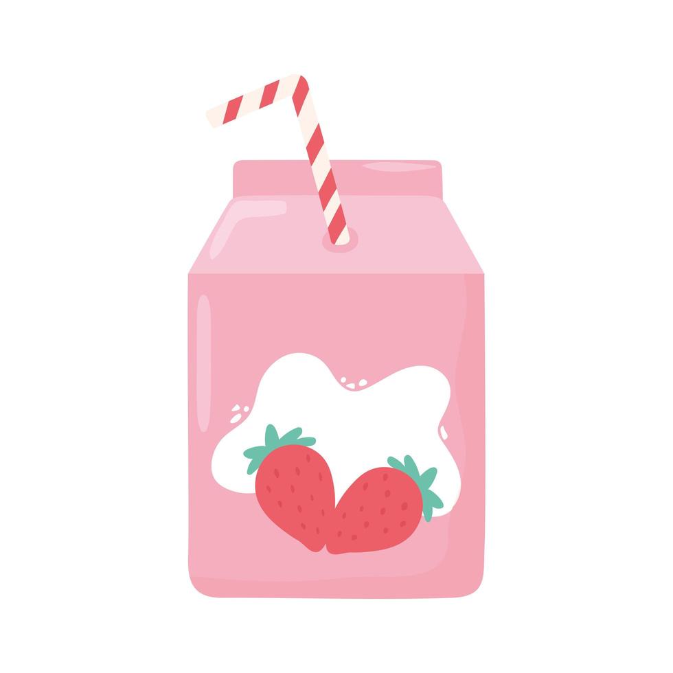 juice box with straw vector
