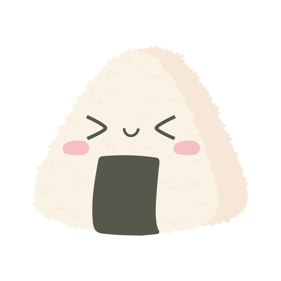 cute rice onigiri vector