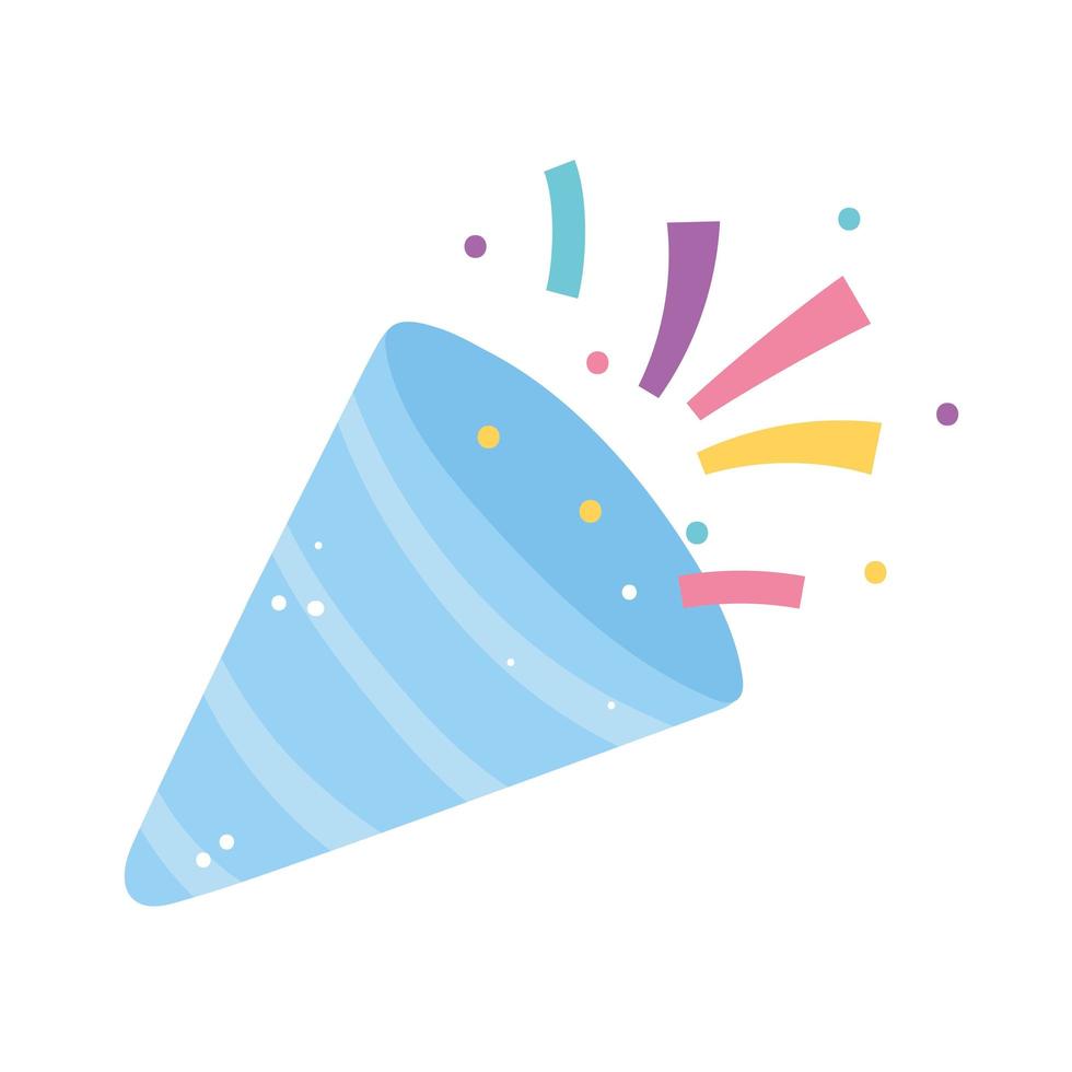 party horn celebration vector