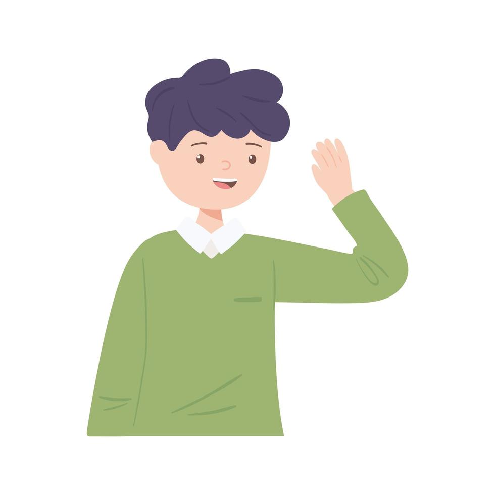 young hand up vector