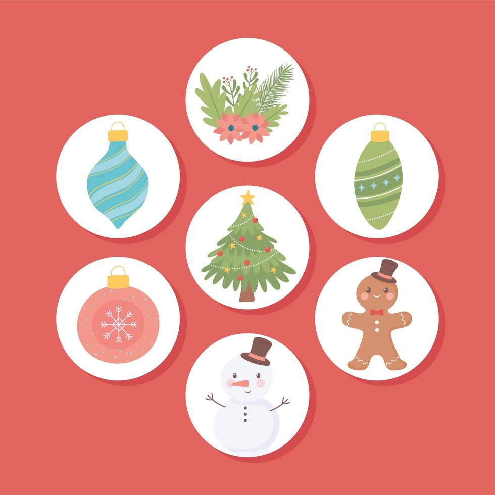 christmas tree decoration vector