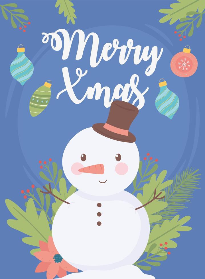 merry xmas card vector