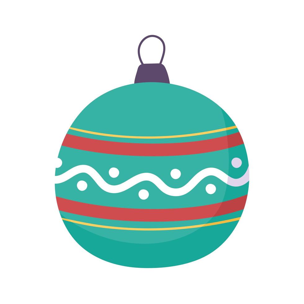 christmas green bauble vector