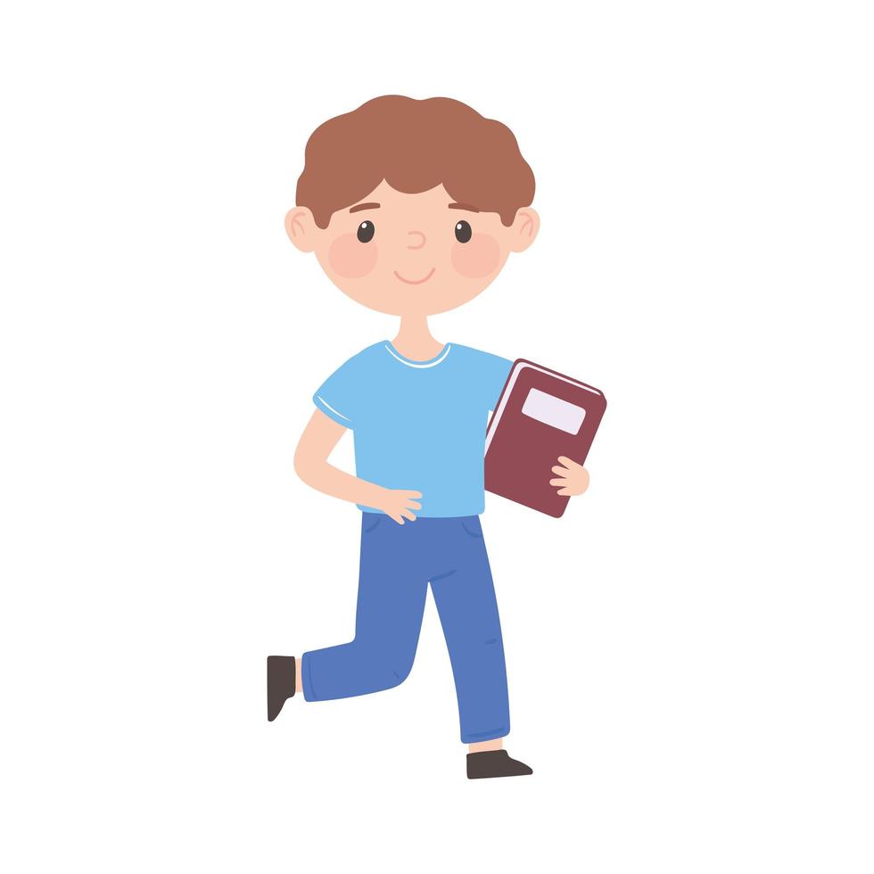 student boy with book vector