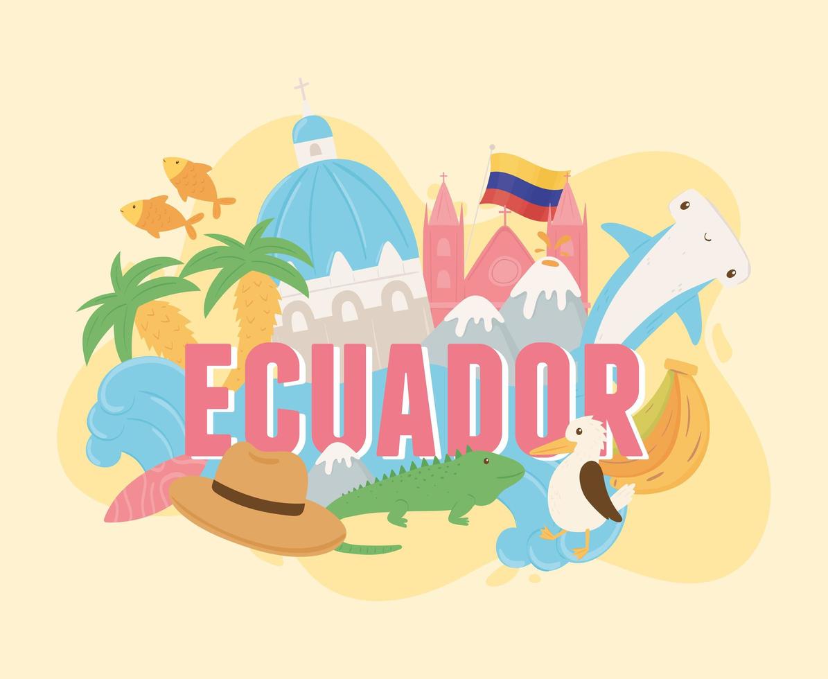 ecuador advertising banner vector