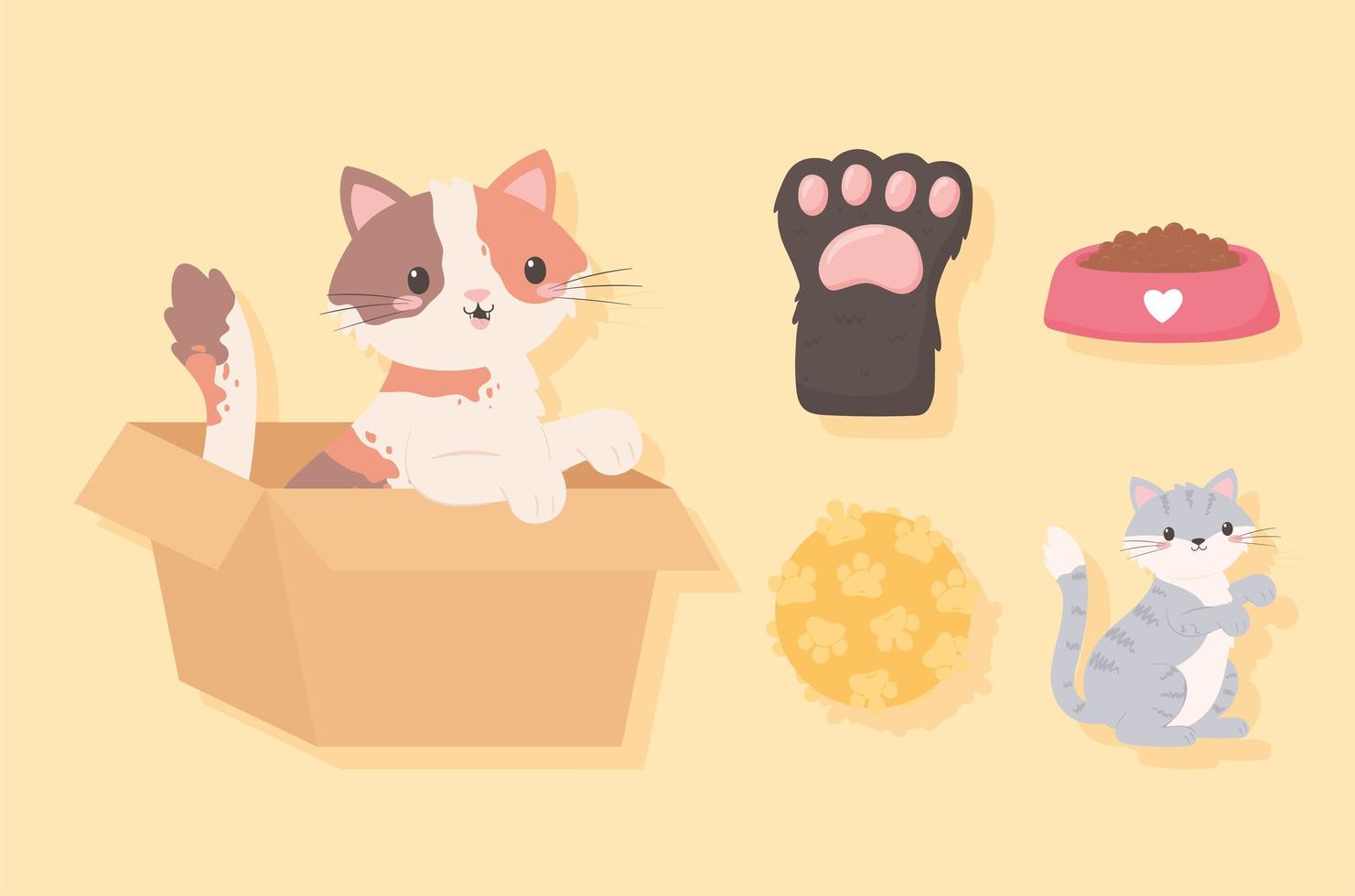 pets adoption icons vector