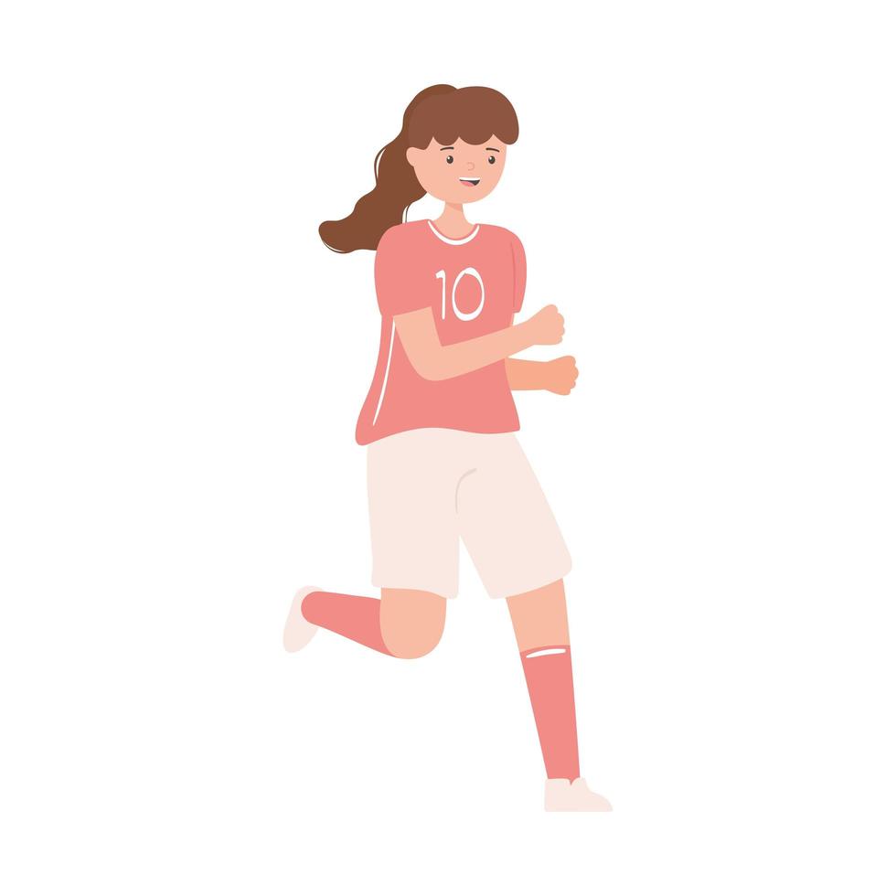 chica deportiva en uniforme vector