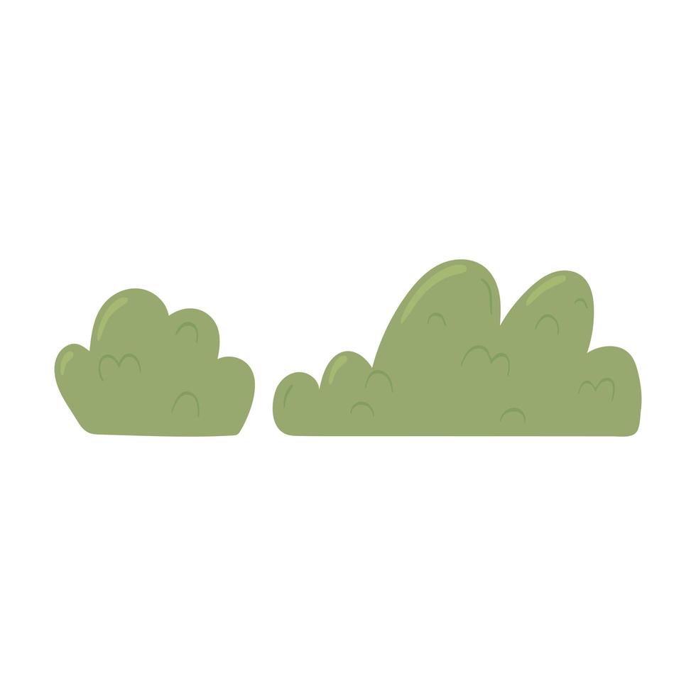 bushes nature foliage vector