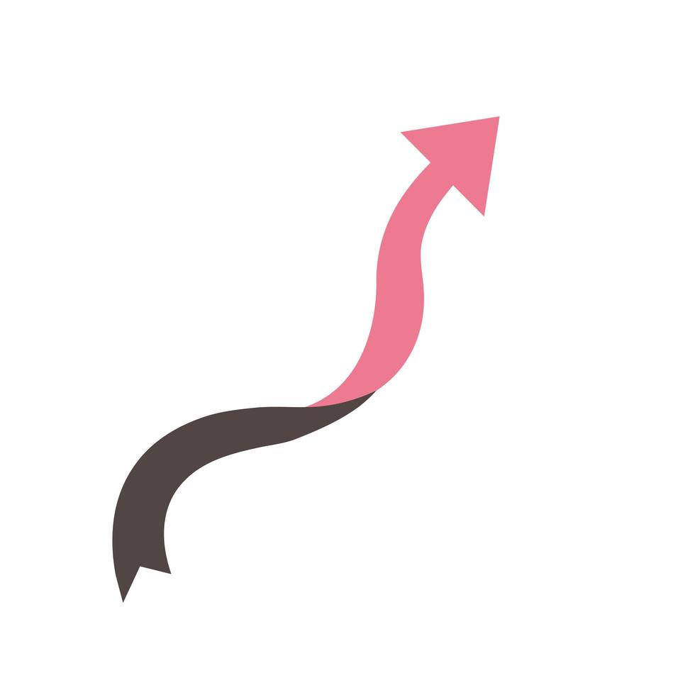 waving arrow icon vector