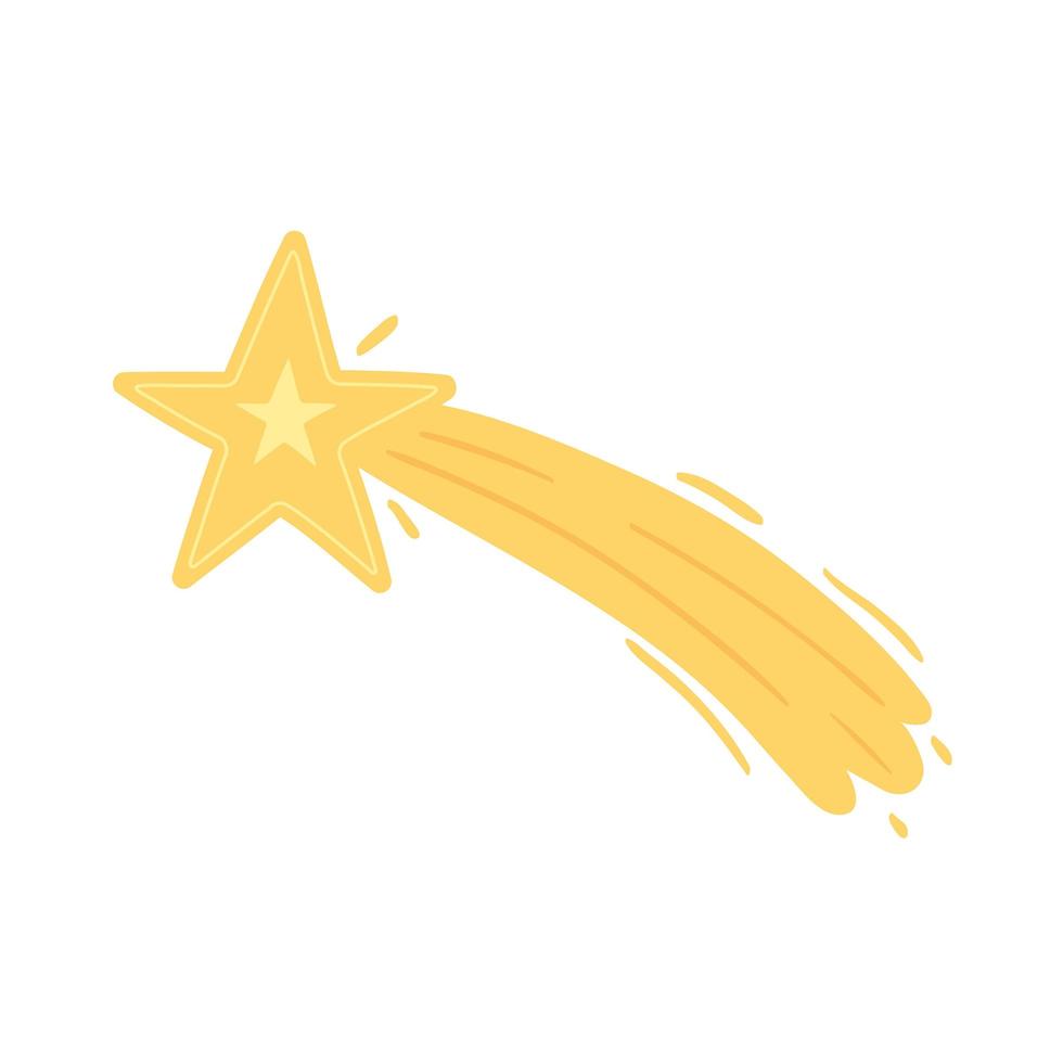 shooting star cartoon vector