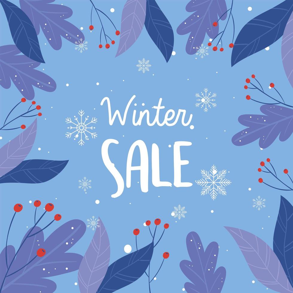 winter sale season vector