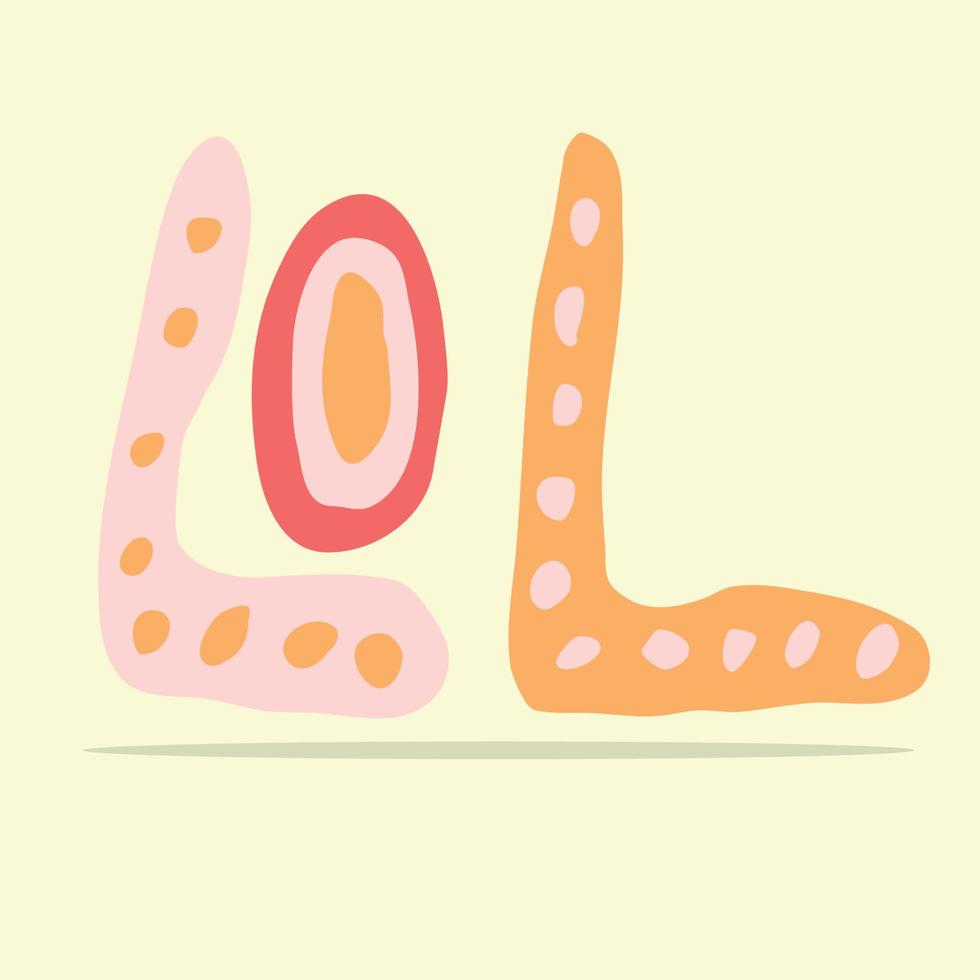 Lol. laughing out loud vector