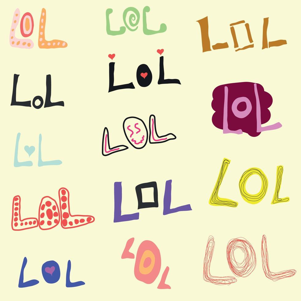 Lol. laughing out loud vector