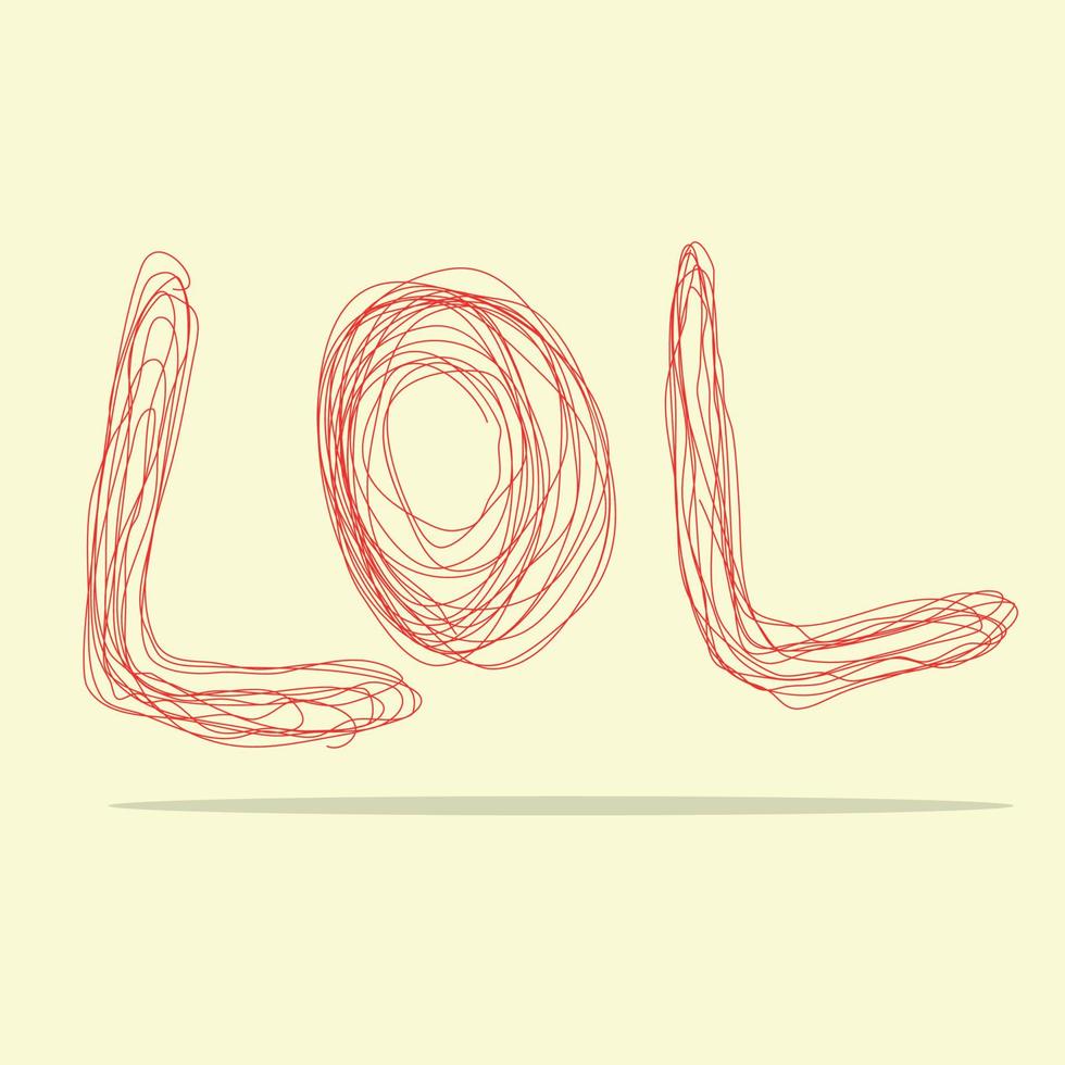 Lol. laughing out loud vector