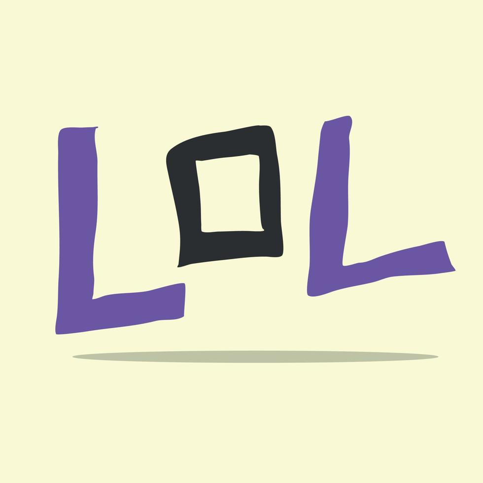 Lol. laughing out loud vector