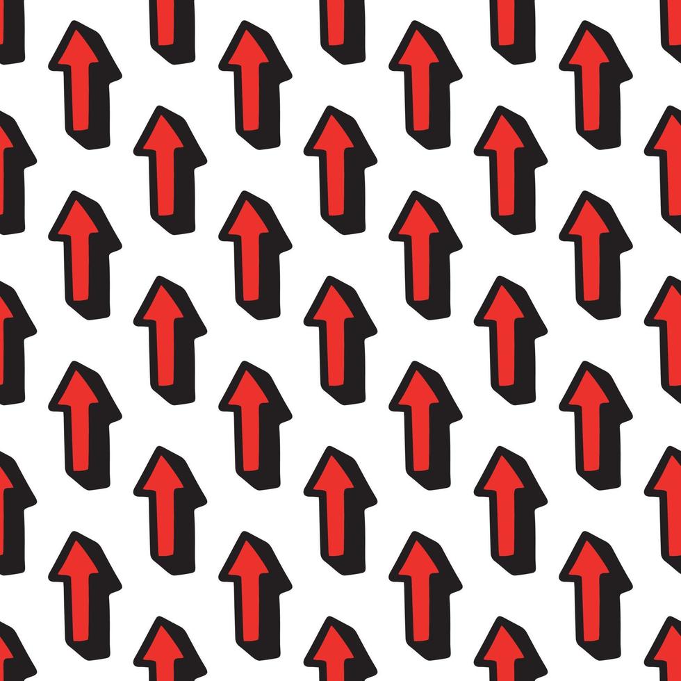 Seamless pattern with a red arrow .Vector illustration vector