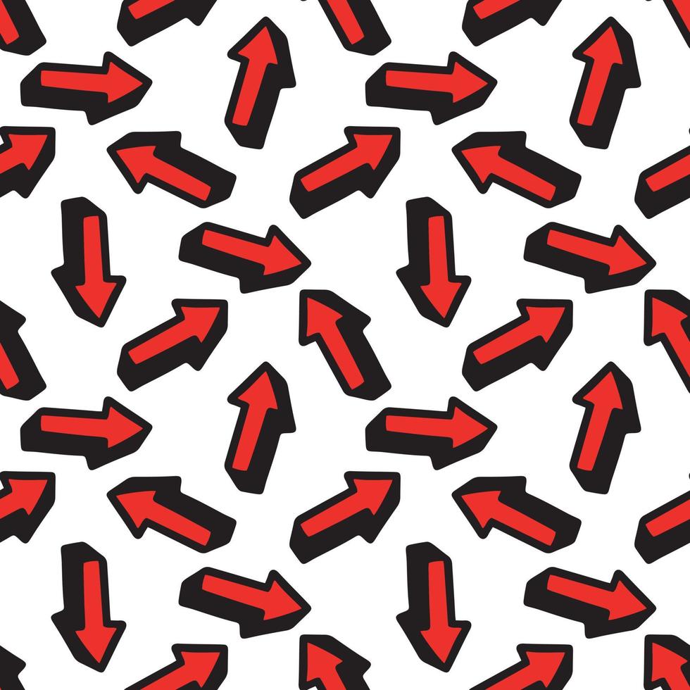 Seamless pattern with a red cursor.Vector illustration vector