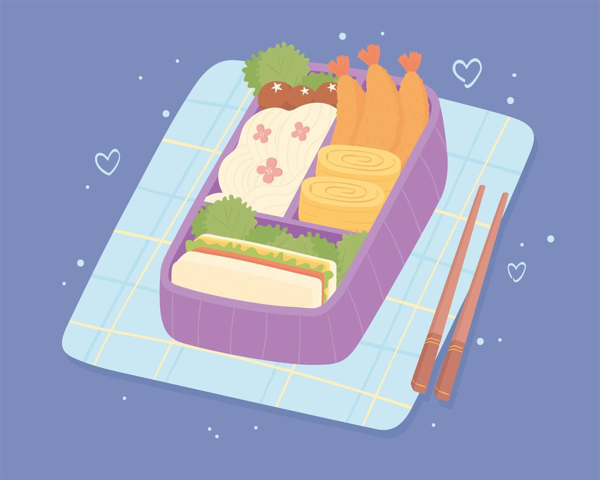 bento box food vector