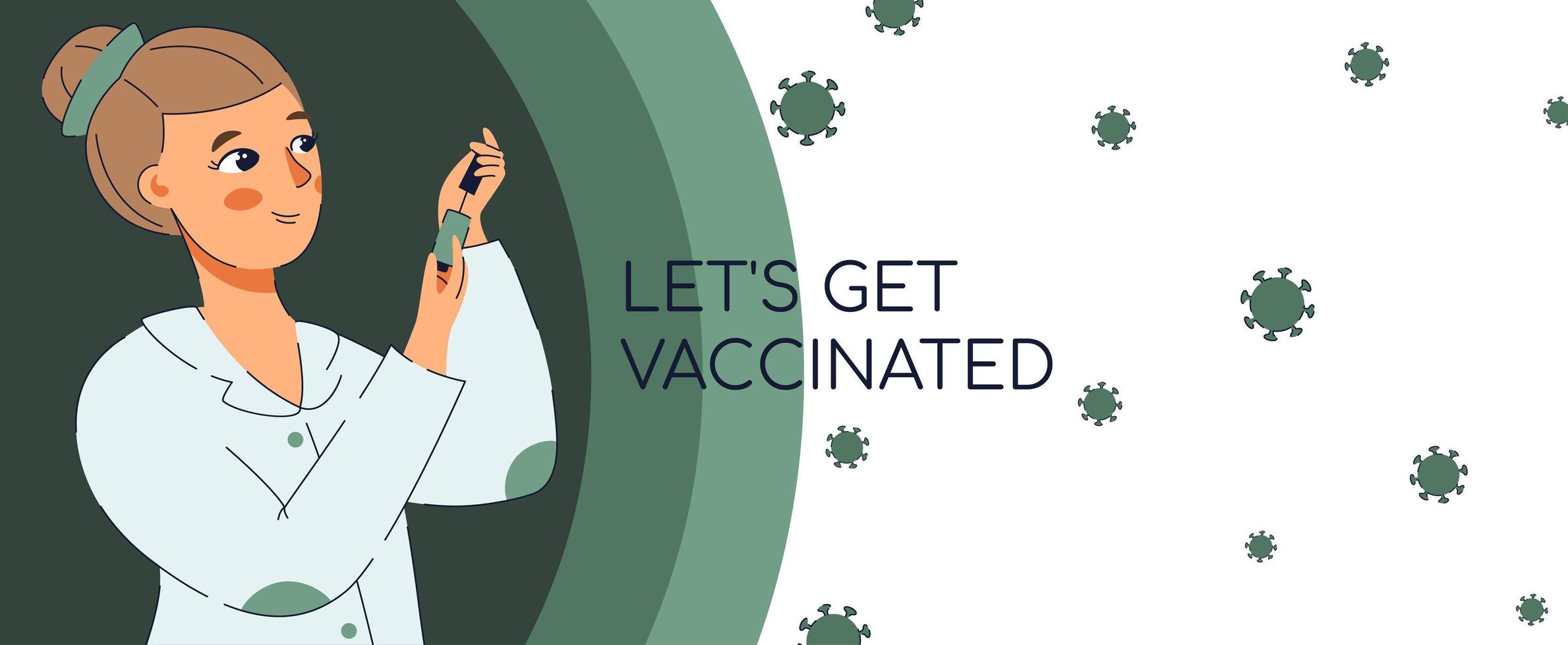 Get Vaccinated Banner COVID-19 Vaccines Vector Design