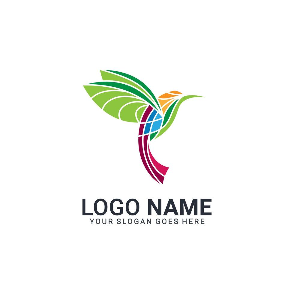 Modern Bird logo design. Vector editable design.