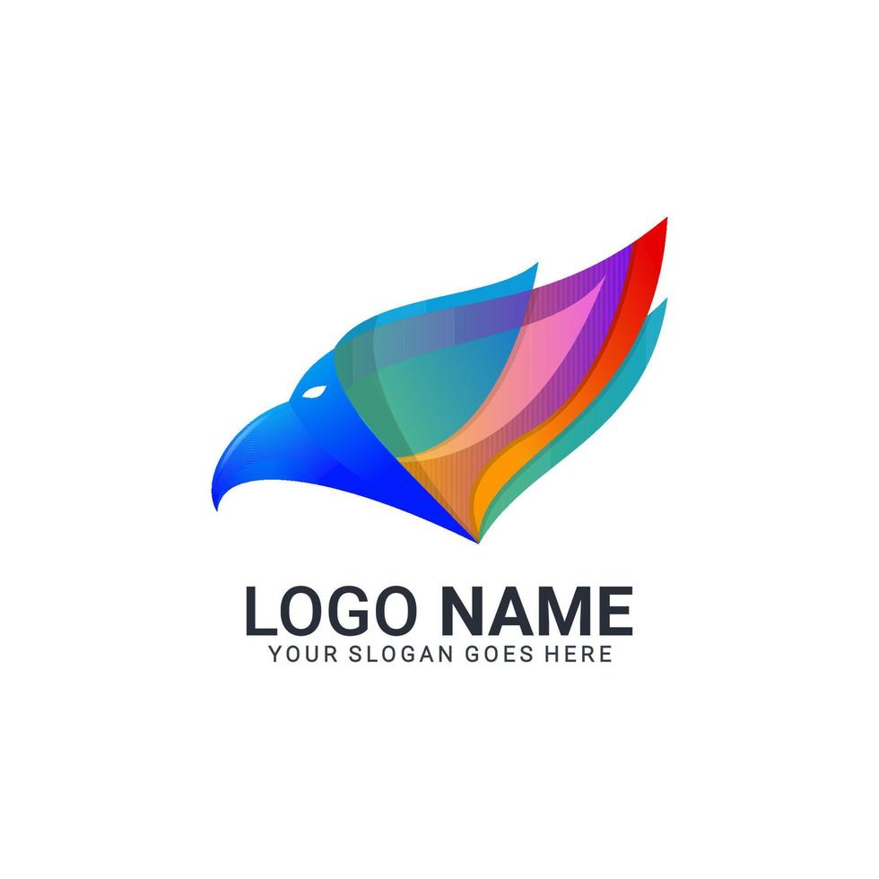 Modern Bird logo design. Vector editable design.