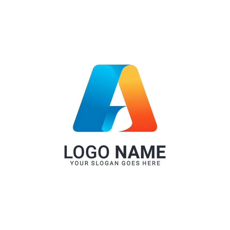 Modern abstract letter A logo design. Editable logo design vector