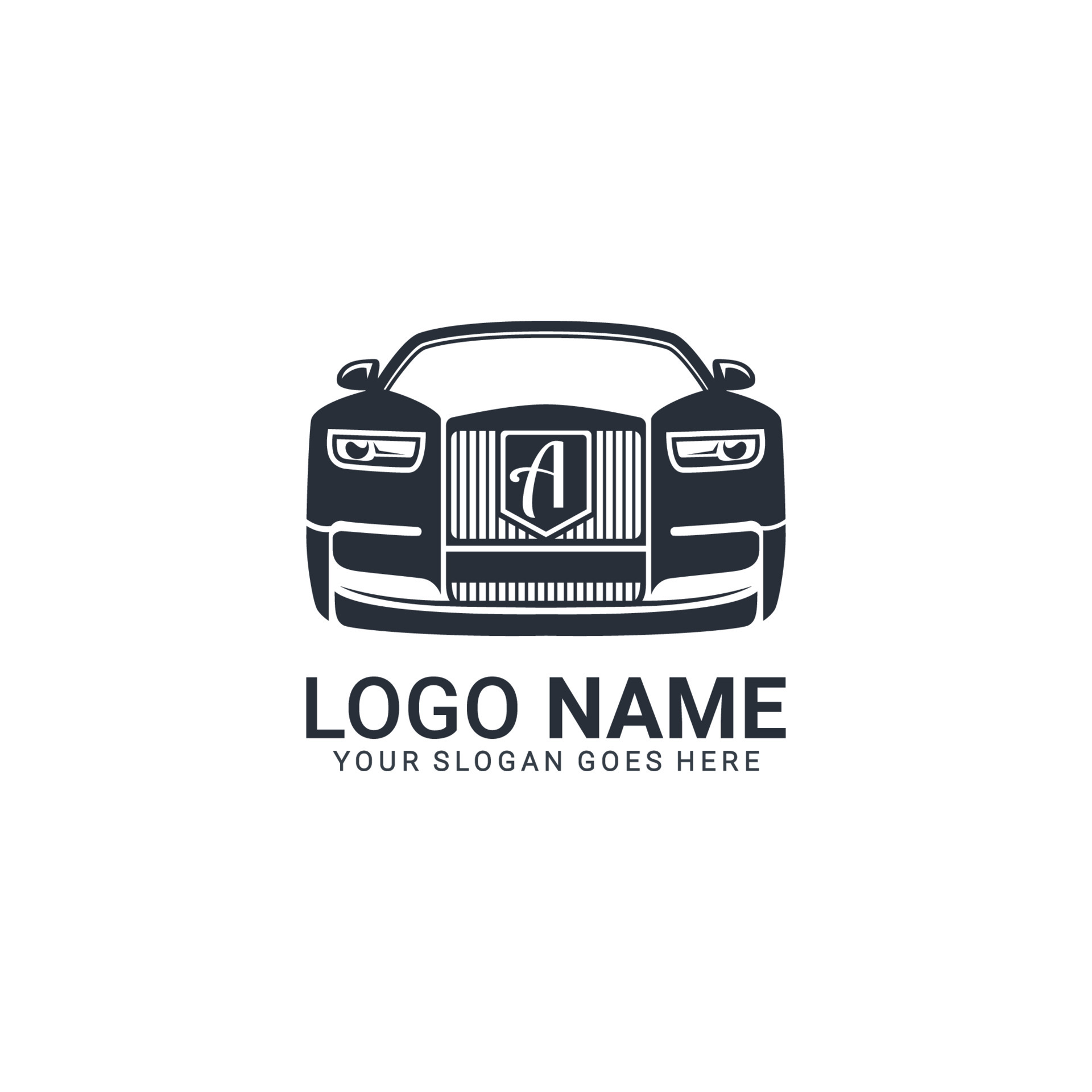 Luxury car logo design. Editable logo design 5253357 Vector Art at Vecteezy
