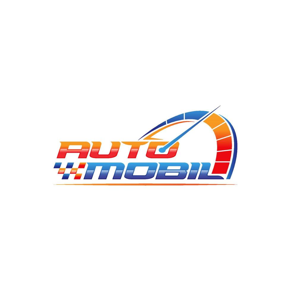 RPM automotive logo design. Editable logo design vector